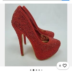 Delicacy Sparkling Red Heels